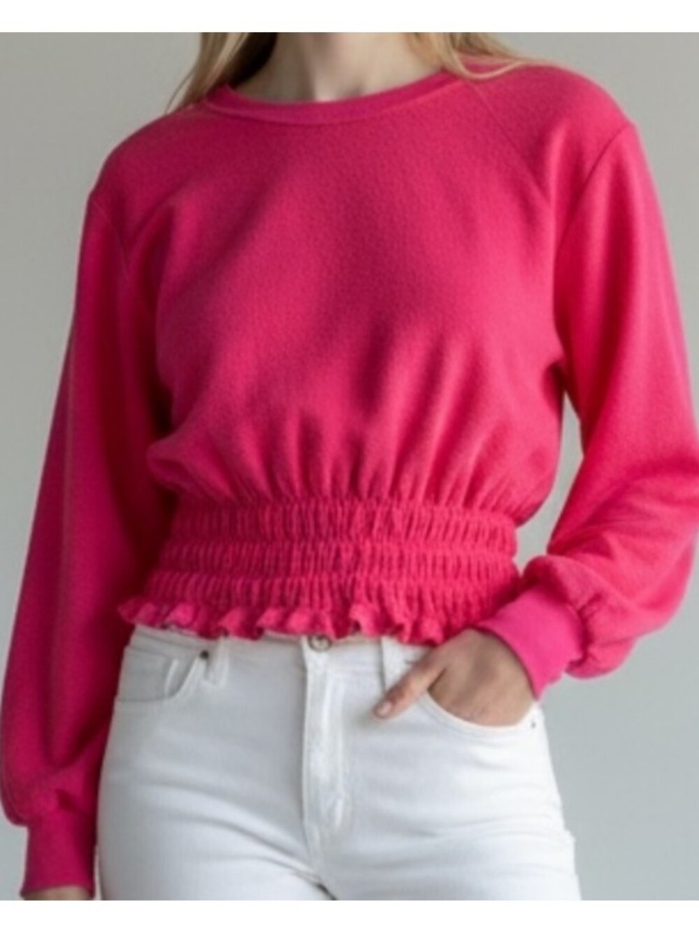 Anthropologie Maeve Smocked Waist Top